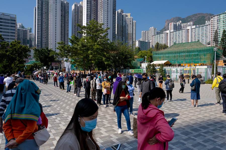 Hong kong during pancemid (foto Bloomberg.com)