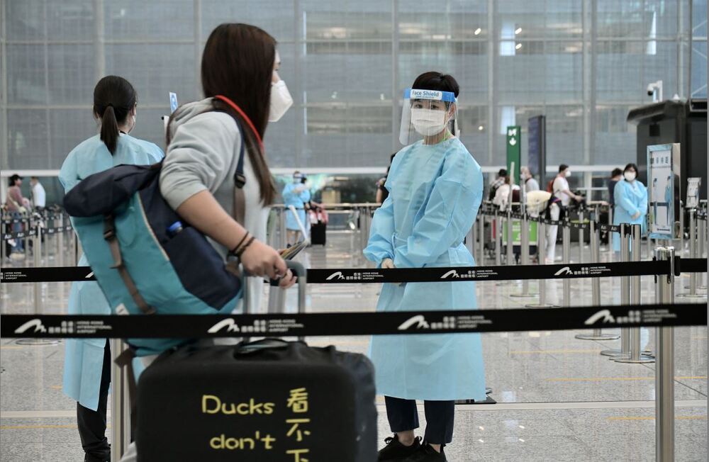 Hong Kong International Air Port during pandemic (Foto The Standart HK)