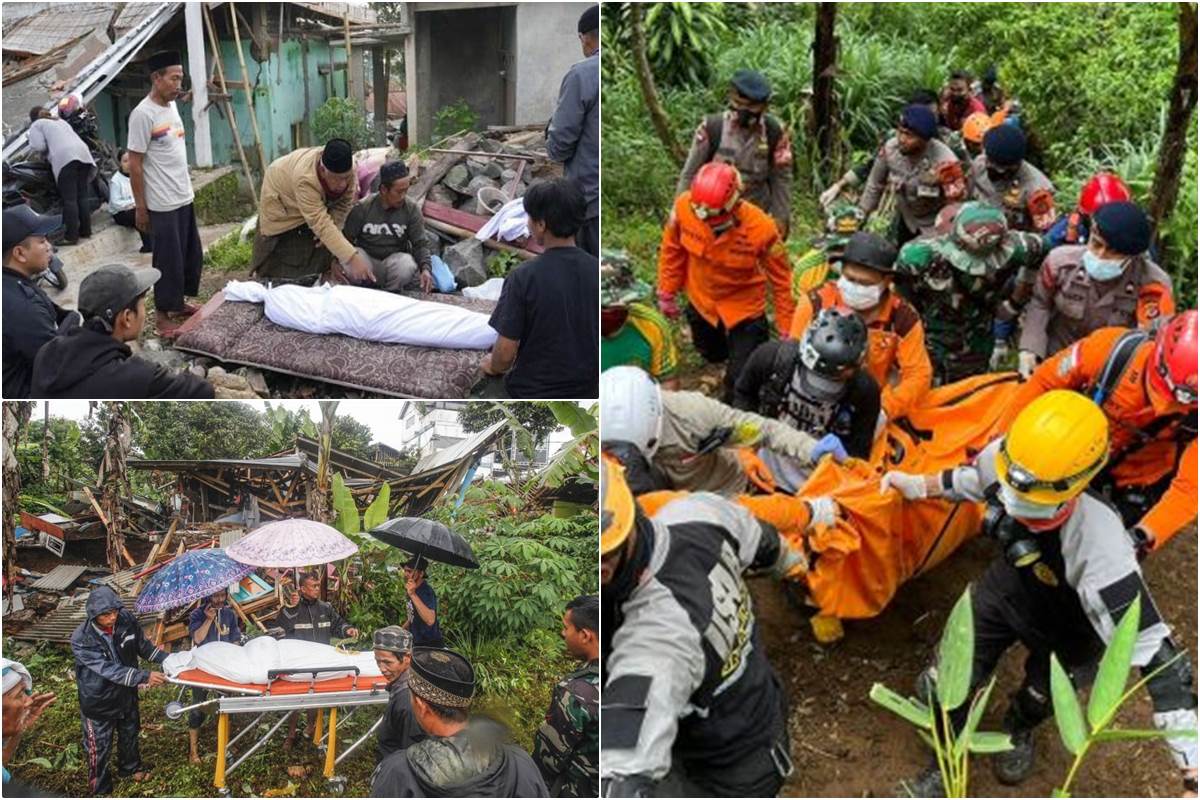 Korban gempa cianjur (Kolase foto istimewa)