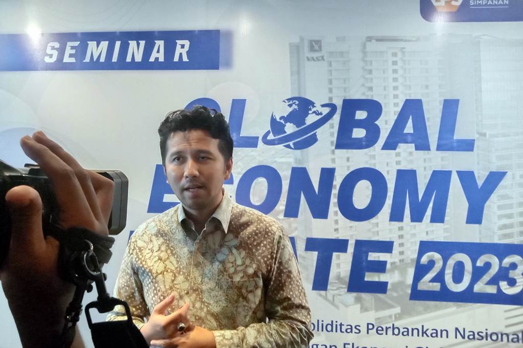 Wakil Gubernur Jatim, Emil Elestianto Dardak dalam acara Global Economy Update 2023