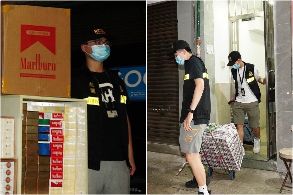 Razia rokok ilegal di Hong Kong (Foto HK01)