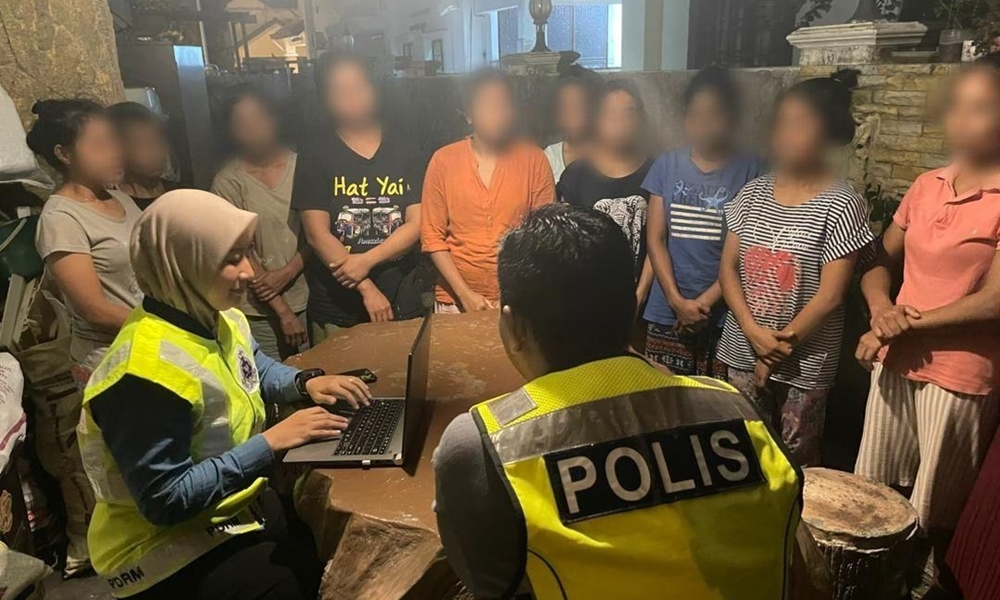 14PMI ilegal diamankan Kepolisian Distrik Klang (Foto Utusan)