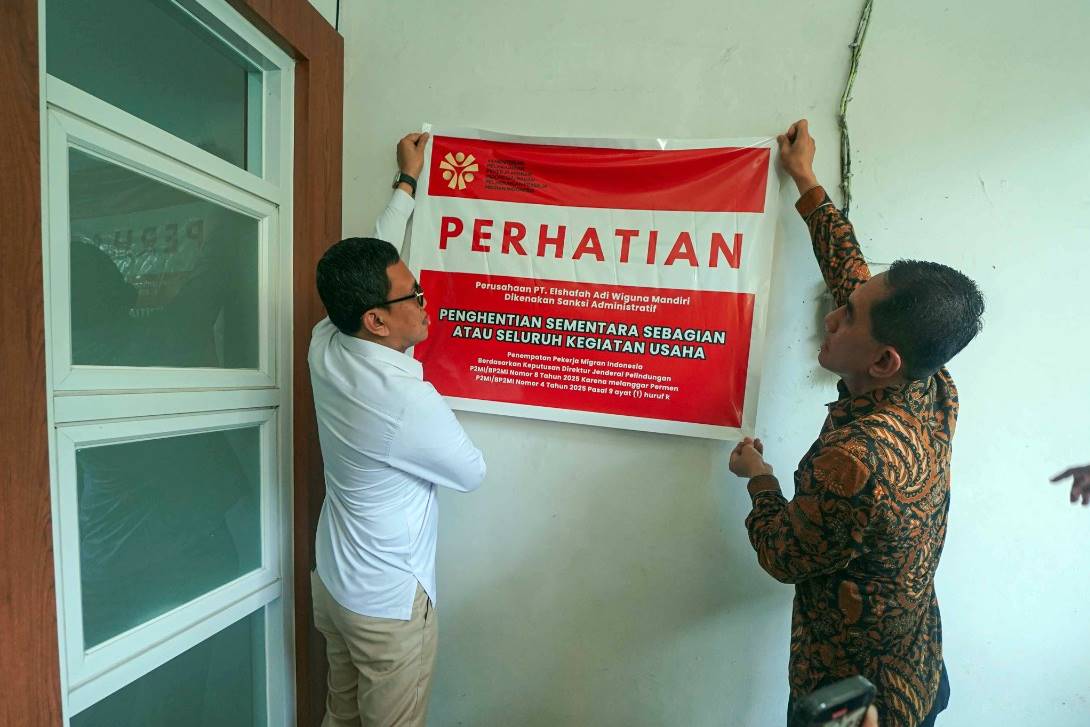 Perusahaan pengirim PMI Ilegal disegel Menteri P2MI (Foto Istimewa)